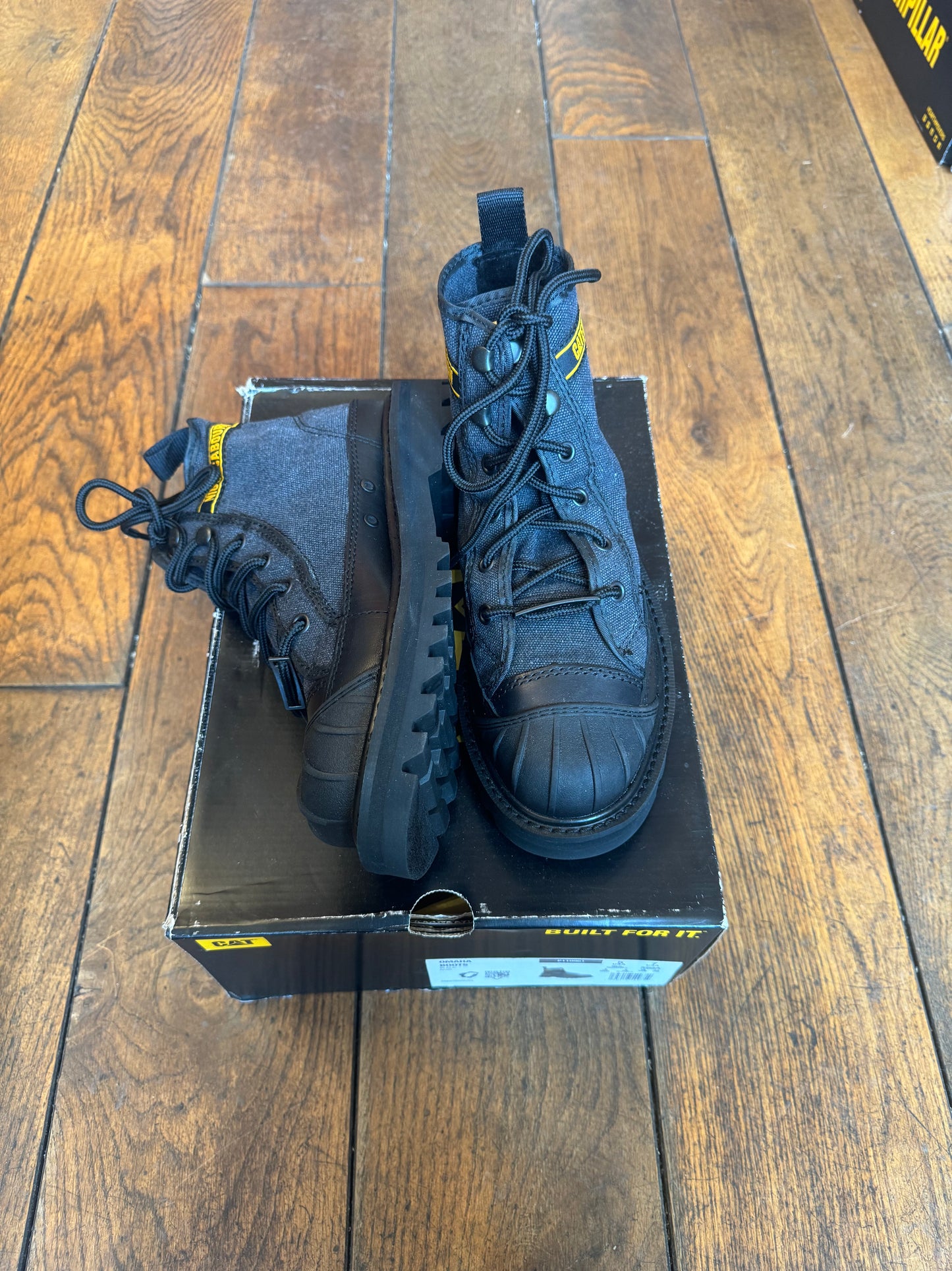 Caterpillar x Nigel Cabourn collaboration Omaha Boots Black Noir