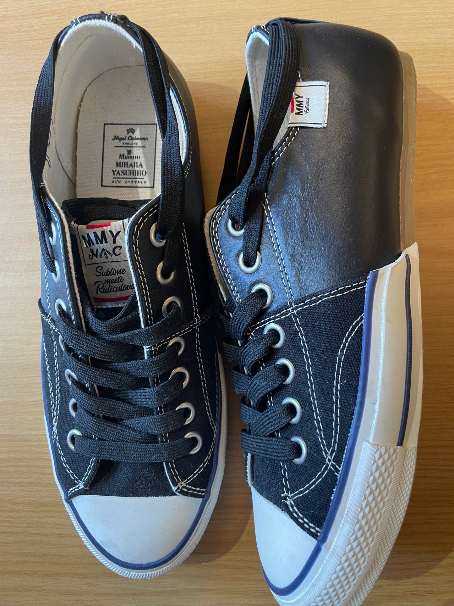 Nigel Cabourn Blue/ Black Mihara Yasuhiro sneakers