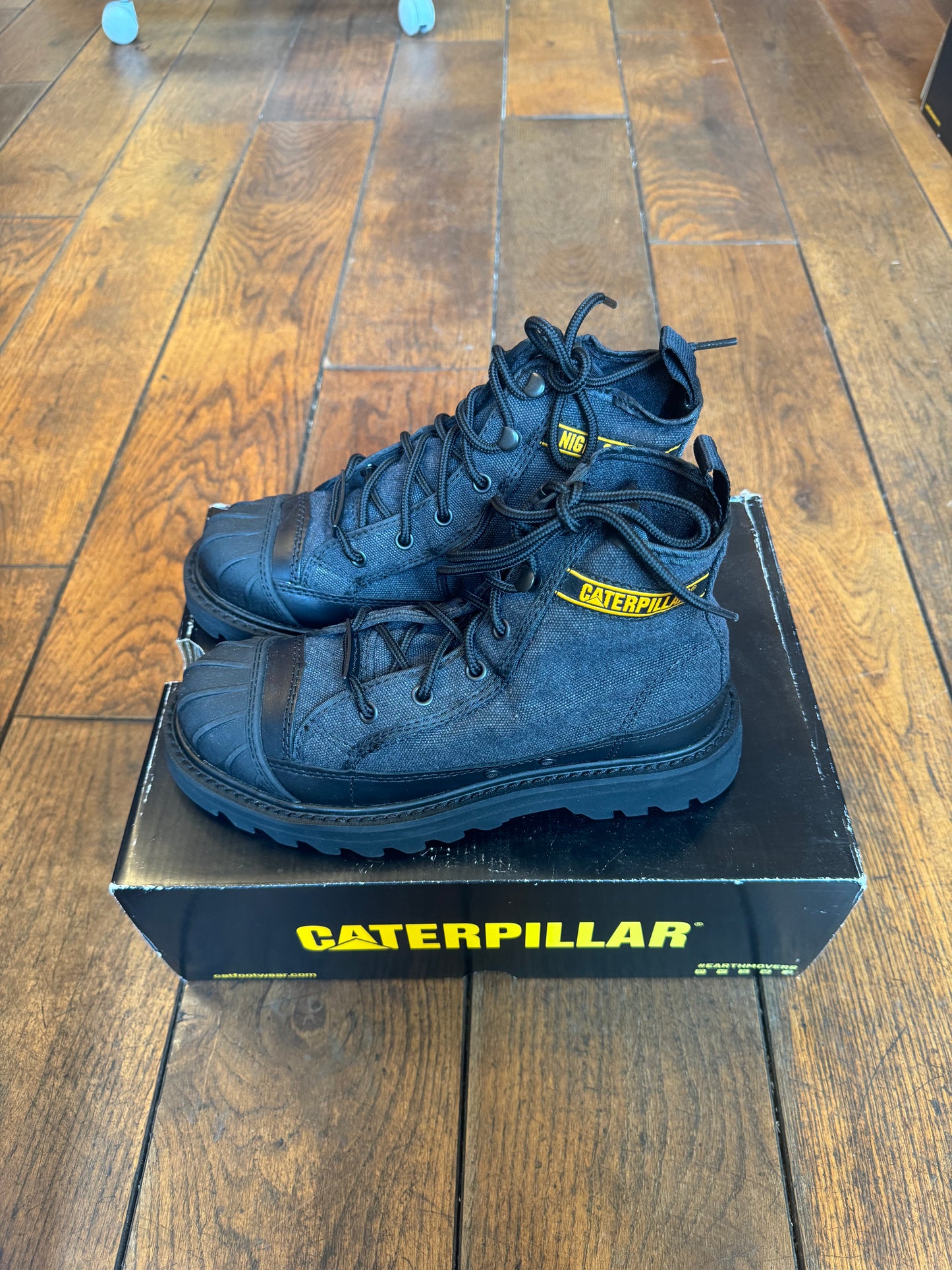 Caterpillar x Nigel Cabourn collaboration Omaha Boots Black Noir