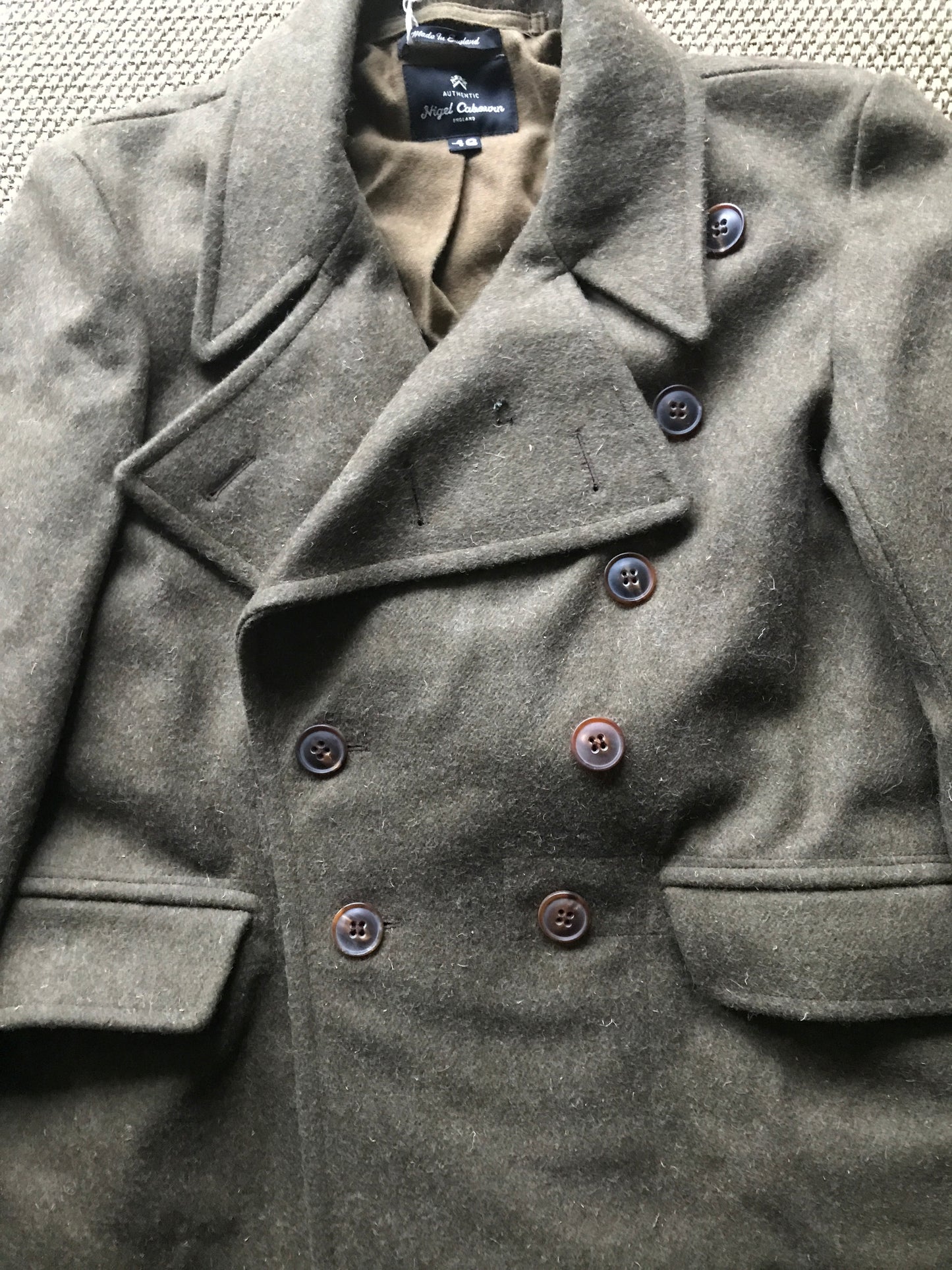 Nigel Cabourn Double breasted Tweed Trench Coat