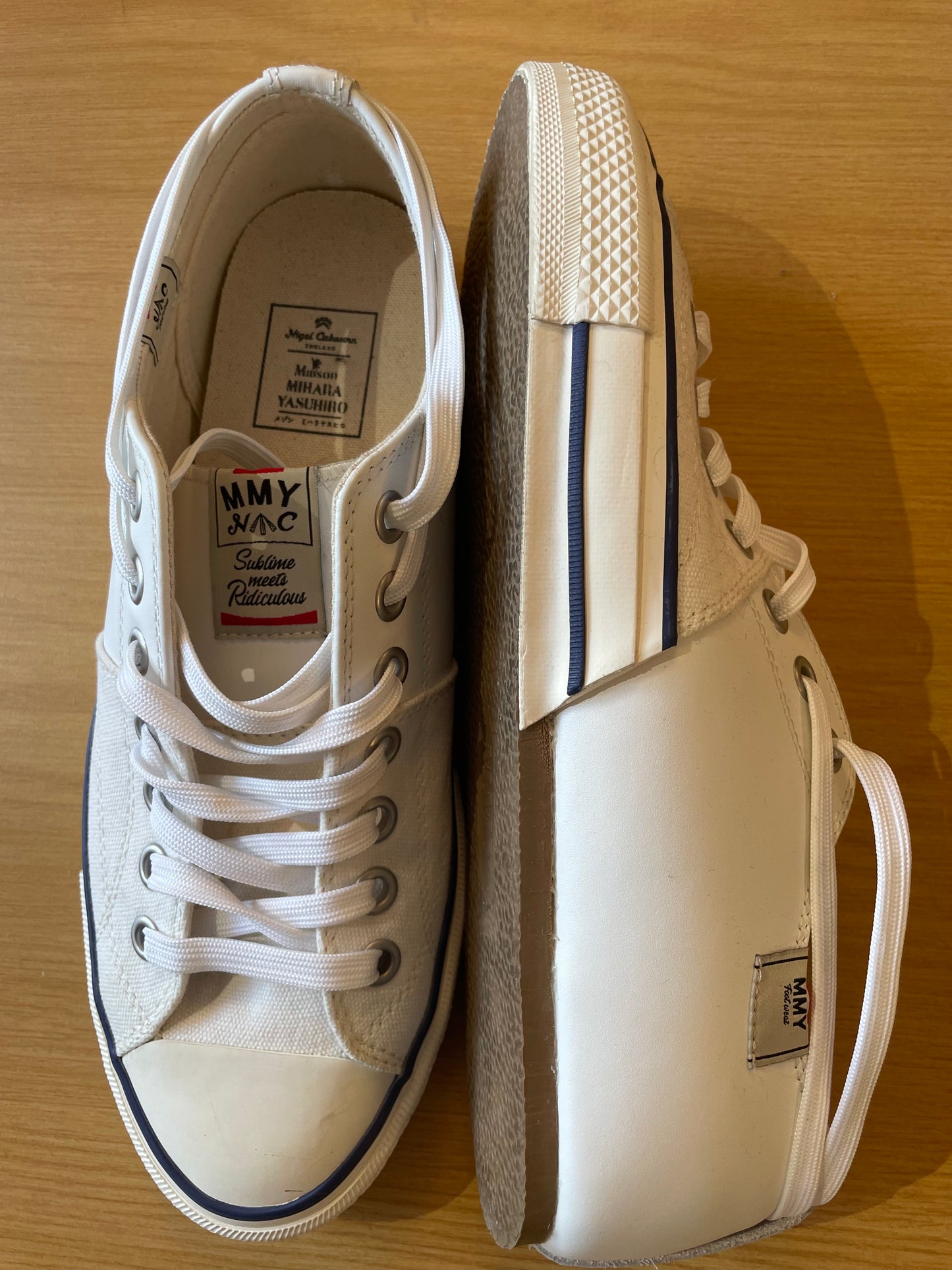 Nigel Cabourn White Mihara Yasuhiro sneakers