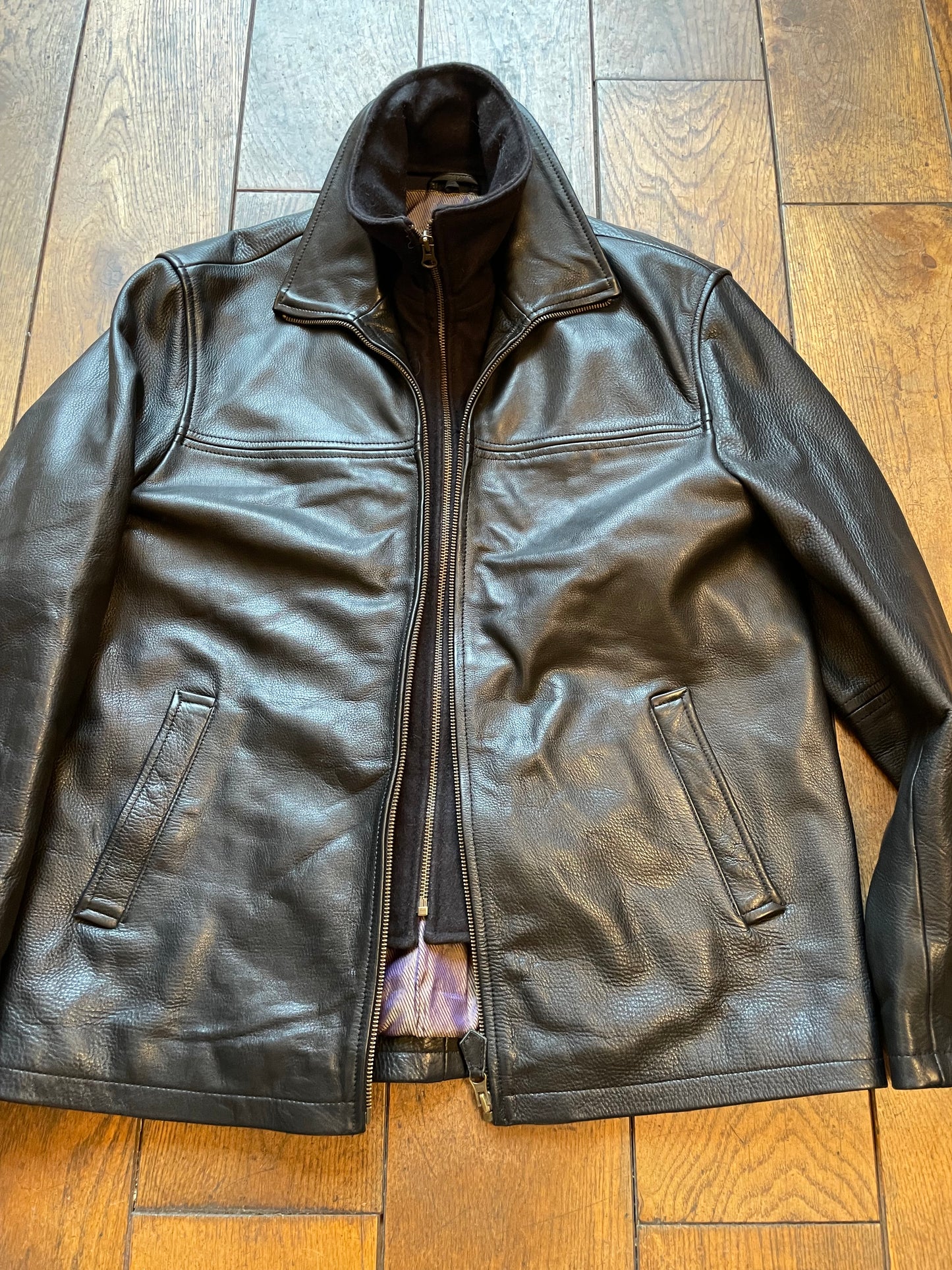 Marlboro classics leather jacket M