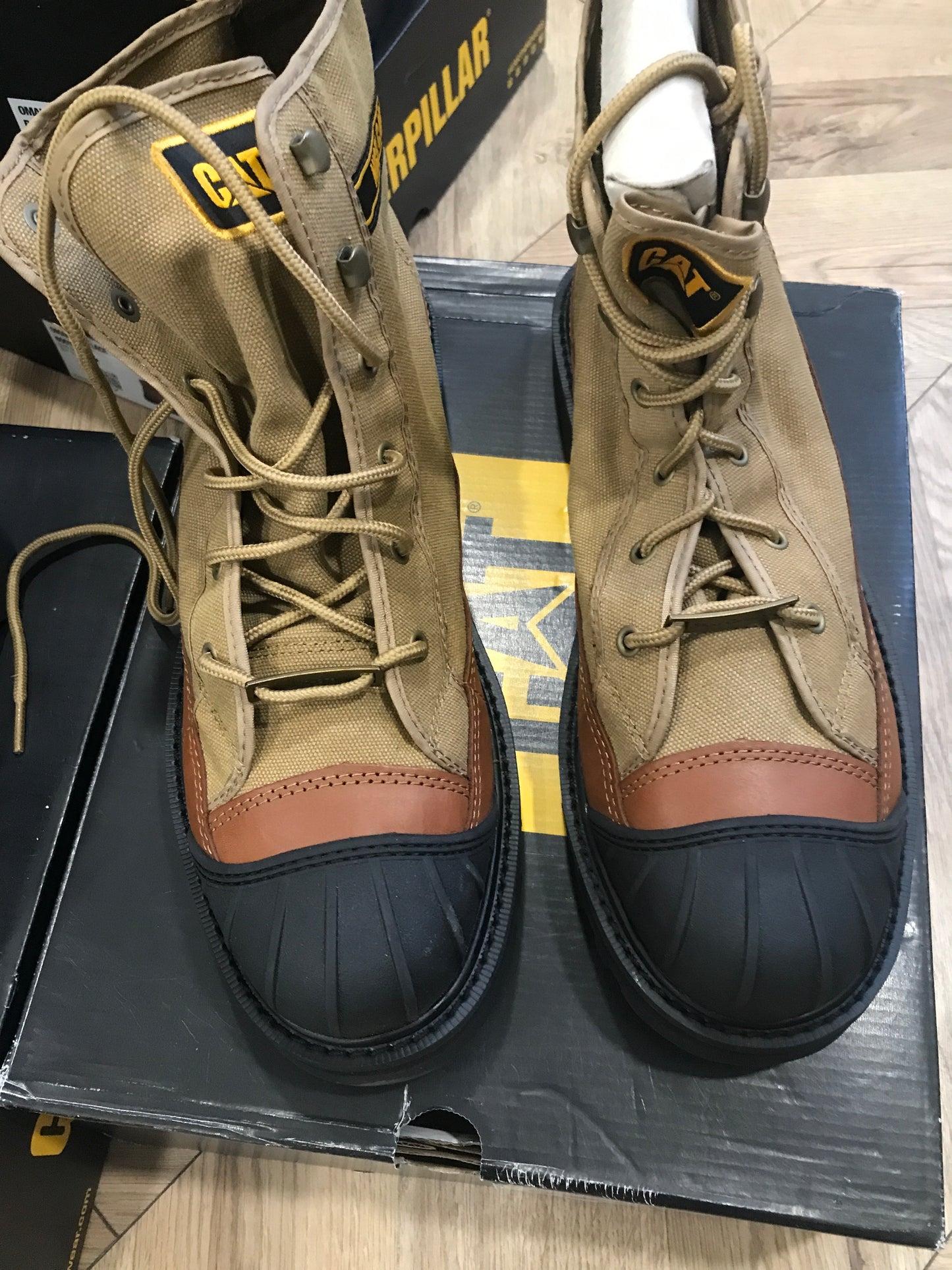 Nigel cabourn/ caterpillar boots collaboration.