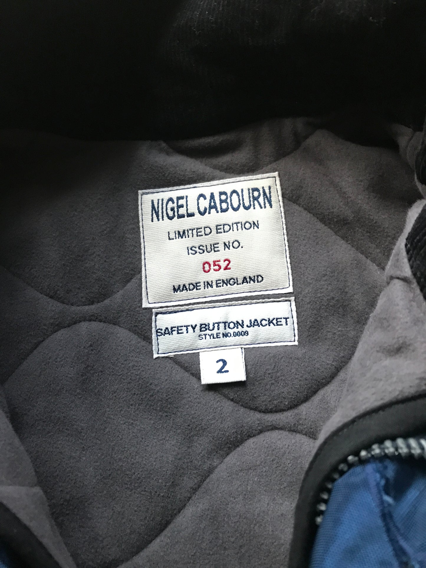 Nigel Cabourn Ltd edition no. 0052 safety jacket