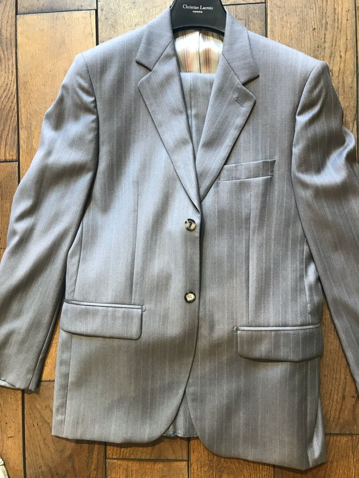 Christian LaCroix Light Oatmeal Wool Suit